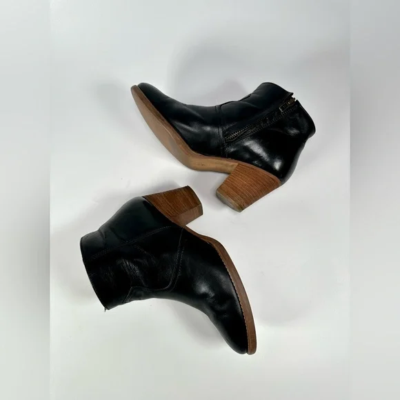 Madewell Women’s 1937 Winston Black Ankle Leather Boots Size 7 - Picture 9 of 11